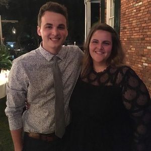 Navy Blue floral mini-dress